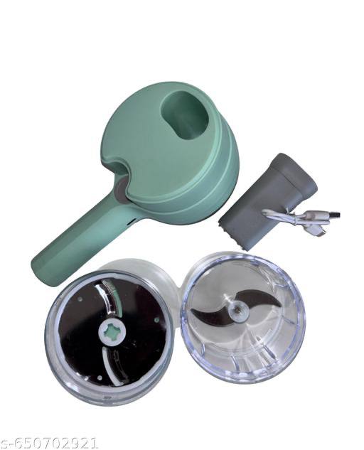 4 in 1 Kitchen Electric Vegetable Cutter / Chopper,Rechargeable, Wireless Food Processor & Chopper Machine Mixer Food for Home Kitchen Garlic Pepper Chili Onion Celery Ginger Meat