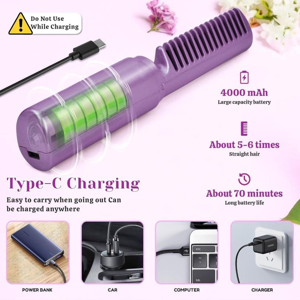 Mini Hair Straightener Hot Comb